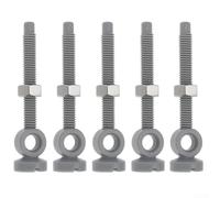 Drain Valve Adjusting Screw Replacement Part 97522000 - For Sink and Bath Drain Valve, 62 mm Length, M6 Thread, 1/5 Pack with Nut, Gray(5pcs)