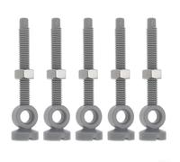 Drain Valve Adjusting Screw Replacement Part 97522000, M6 xs 62mm Plumbing Fixsing Screws with Nuts for Sink and Bath Waste Valve Nut Set Repair Kit, Gray(5pcs)