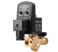Drain Valve G1/2 DN15 Automatic Automatic Drain Valve, Auto Drain Valve for Air Compressor Electronic Timed Drain Valve Brass Direct-acting One-way for Air Compressor Condensate