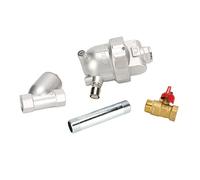 Drain Valve - One Button Cleaning Manual Drainage Valve, Anti - Blocking Design, Durable Aluminum Alloy Shell, Stainless Steel Filter Screen, Easy Installation for Residential Us