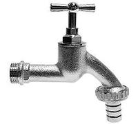 Drain Valve with Handle and Hose Screw Connection 1/2 Inch Matt Chrome