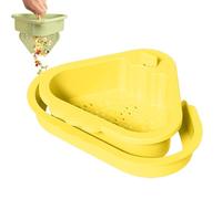 Drainage Basket for Kitchen Sink - Drain Rack Sink - Double Layer Storage Rack for Draining Washing Clean Fruits Vegetables Waste Disposal Kitchen Corner