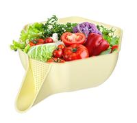 Drainage Basket Funnel,Vegetable Strainer Drainage Bowl Basket - Reusable Portable Household Kitchen Rice Washer Strainer for Rice Vegetables