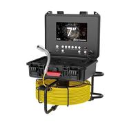 Drainage Camera 7'' DVR Sewer Pipe Inspection Camera With 512HZ Locator Meter Counter Self-Leveling, Sewage Pipeline Drain Industrial Endoscope(50m,23MM 512HZ)