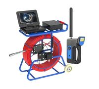 Drainage Camera 9mm Cable Sewer Pipe Inspection Camera With 512hz 10 Inch IPS Meter Counter+Self-Leveling Pipeline Wall Snake(100 m,With 512HZ Locator)