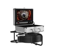 Drainage Camera Sewer Pipe Inspection Camera With 512HZ Drain Locator Auto Self Leveling DVR Video Industrial Endoscope 9" Screen Tube Lens(50m,23MM)
