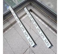 Drainage Channel 2 Pcs Slim Channel Drains Kit with Metal Grate, 1m Long Trench Cover for Yard & Parking Lot, Outdoor Sewer Diverter