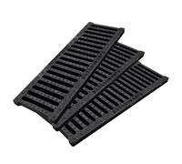 Drainage Channel 3 Pcs Outdoor Drain Cover Grate Passable by Pedestrians, Strip Hole Channel Drain Grate for Garden Lawns Houses, 4/5/ 6 Inch Wide(50x15x2 cm(19.7x6x0.8in))