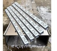 Drainage channel 39-Inch Slim Outdoor Kit Stainless Steel Trench Drain for Narrow Patios Includes Rectangular Drain Pipe and Grate Cover for Efficient Water Management