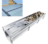 Drainage Channel Cover for Trench Drainage Systems, Ideal for Concrete Gutters, Garden Decoration, and Garage Floor Drains, Perfect for Pebble Filling and Storm Drain Channel Management