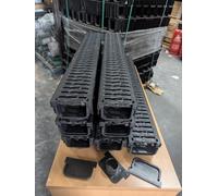 Drainage Channel Driveway & Patios 7X 1mtr Plastic Drain Channel + Free Accessories | Heavy Duty Grating | Upto 2.5t