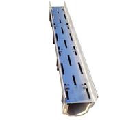 Drainage Channel Trench Drain Kit with Pebble Decoration outdoor Grate, outdoor Hidden Trench Drain Channel System for gardens patios baths yards lawns(100x35x40cm)