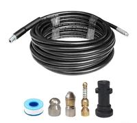 Drainage Cleaning Hose Designed for KARCHER K2 K3 K4 K5 Pressure Washers with Reinforced Metal-Rubber Construction and 10m 15m 20m Options (10m)