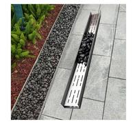 Drainage Ditch Kit, Trench Drain System with Grate for Yard and Garden, DIY Gutter for Waterproofing Around House Foundation and Patio