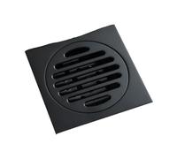 Drainage Grates 10x10 Cm Floor Drains Black/Chrome Brass Shower Floor Drain Bathroom Deodorant Square Floor Drain Strainer Cover Grate Waste For drainage(Black)