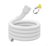 Drainage Hose, Washing Machine Water Pipe with Clamp, Flexible Air Conditioning Drain Tube, Extendable Plastic Hose for Sink Washer, 1/1.5/2/3m(3meter)