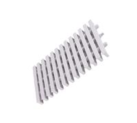 Drainage Overflow Grate, Overflow Grille Non Slip ABS Drain Fence For Pool Shower Outlets Multiple Sizes Bone White(White,25x100CM/4pieces)