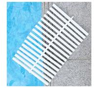 Drainage Overflow Grate, Splicable Plastic Swimming Pool Drain Grating Non-Slip Sewer Cover 18-30x100cm Multi-Pack(18x100CM/6pcs)