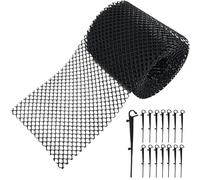 Drainage Trench Cover Net Digging Clogging Protection Grid Versatile Leaf and Dirt Trapper Quick Assembly Trench Cover Net with 15 Nails for Yard Driveways, Paths and Gardens