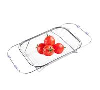 Drainer for the Sink, Extendable Stainless Steel Draining Rack for the Kitchen, Fruit Washing Strainer, for Home, Household Chefs, Motorhomes, Student Dormitories, Bars, Office, Craft Room, Campsite