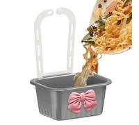 Draining Basket for the Corner Sink, Hanging Waste Container, Strainer for Food Leftovers, Multi-Purpose Waste Bin, Compact Basket for Easy Collecting of Waste, Space-Saving Solution with Suction Cup