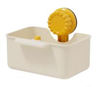 Draining Basket with Full Rotation Suction Base for Kitchen Sink and Perforated Design to Separate Food Scraps and Tea Leaves from Water (White)