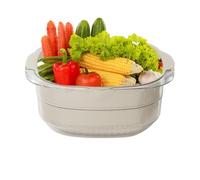 Draining Bowl, Strainers for Kitchen, Convenient Colander Bowl, Layer Kitchen Colander Bowl Set, Pasta Drainer Basket, Space-Saver, for Fruits Vegetable Cleaning Washing Mixing Kitchen Tools