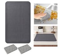 Draining Mat, Super Absorbent Dish Drying Mat for Kitchen Counter, Quick Dry Dish Drainer Mat, Quick Dry Coffee Mat with Non Slip Rubber Backed for Sink Dish Rack Worktop Drainer Mat