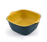 Draining rack 2 In 1 Double Colander/filter Bowl Round Rotatable Plastic Drain Basket Dishwashing for Washing Fruits and Vegetables in The Kitchen