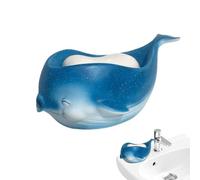 Draining Soap Dish | Resin Cute Draining Whale Shape Home Organization,Bar Soap Dish,for Sink Bathtub Corner Home Apartment RV Washroom Commercial Hotel Kitchen Tile Inside