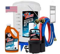 DrainX Tankless Water Heater Flushing Kit Includes Submersible Pump, Hoses, Liquid Descaler Solution, and Measuring Bucket