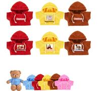 DRAJOIN 6 Pcs Custom Clothes for Teddy Bears with Text Photo, Personalised Stuffed Animal Clothing Fit 8-16 inch Stuffed Bear Sweater, Personalised Doll Clothes Make Your Own Plush Doll Shirt