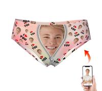 DRAJOIN Custom Thong for Women Personalised Thongs with Names for Her, Custom Thongs with Photo on it Funny Panties Underwear for Women as Valentine Gifts for Her Girlfriend Wife