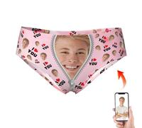 DRAJOIN Custom Thong for Women Personalised Thongs with Names for Her, Custom Thongs with Photo on it Funny Panties Underwear for Women as Valentine Gifts for Her Girlfriend Wife