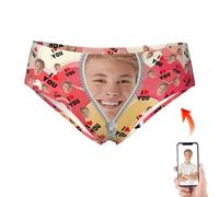 DRAJOIN Custom Thong for Women Personalised Thongs with Names for Her, Custom Thongs with Photo on it Funny Panties Underwear for Women as Valentine Gifts for Her Girlfriend Wife
