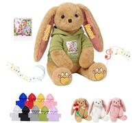 DRAJOIN Personalised Bunny Stuffed Animal for Baby, Custom Stuffed Easter Bunny Plush Toys with Text Photo Rabbit Plush as Personalised Gifts for Adults Kids First Easter Gifts for Christmas, 10 inch