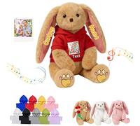 DRAJOIN Personalised Bunny Stuffed Animal for Baby, Custom Stuffed Easter Bunny Plush Toys with Text Photo Rabbit Plush as Personalised Gifts for Adults Kids First Easter Gifts for Christmas, 12 inch