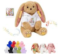 DRAJOIN Personalised Bunny Stuffed Animal for Baby, Custom Stuffed Easter Bunny Plush Toys with Text Photo Rabbit Plush as Personalised Gifts for Adults Kids First Easter Gifts for Christmas, 10 inch