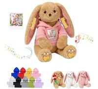 DRAJOIN Personalised Bunny Stuffed Animal for Baby, Custom Stuffed Easter Bunny Plush Toys with Text Photo Rabbit Plush as Personalised Gifts for Adults Kids First Easter Gifts for Christmas, 10 inch