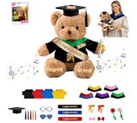 DRAJOIN Personalised Graduation Gifts 2026 Graduation Bear with Text Photo, Custom Teddy Bear Stuffed Animal as 2026 Personalised Grad Gifts for Kindergarten Preschool High School College, 13inch