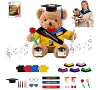 DRAJOIN Personalised Graduation Gifts 2026 Graduation Bear with Text Photo, Custom Teddy Bear Stuffed Animal as 2026 Personalised Grad Gifts for Kindergarten Preschool High School College, 13inch