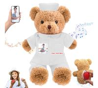 DRAJOIN Personalised Nurse Gift Doctor Gift Personalised Teddy Bear with Text Photo, Teddy Bear Stuffed Animal for Doctor Nurse Medical Student Graduation Gifts, 12 inch