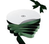 Drak Velvet Ribbon, Vintage Green Ribbon with Spool for Gift Wrapping, Wedding Decorations, Bouquet Wrapping, Craft DIY (1Inch x 30Yds)