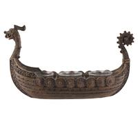 Drakar Nordic Viking Boat Candle Holder - Bronze for 3 Candles