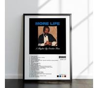 Drake Album Poster - More Life, Views, Take Care, Scorpion, Nothing Was the Same, If You’re Reading This It’s Too Late - Music Album Cover Posters - A4 or A3 (More Life, A3 Unframed)