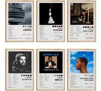 Drake Signed Limited Posters Music Album Cover Posters Room Aesthetic Canvas Wall Art Prints Set of 6 for Girl and Boy Teens Dorm Room Decor 8x12 inch Unframed