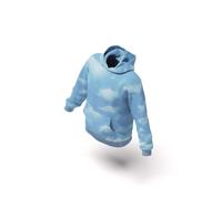 Drake Unisex-Adult Official Cloud Print Hoodie Hooded Sweatshirt, White/Blue, XL
