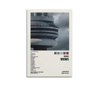 Drake Views Album Cover Aesthetic Limited Posters Signed Rapper Music Posters Dorm Decor Bedroom Posters Print Canvas Wall Art Room Teen and Girls 12x18inch(30x45cm) Unframe-Style