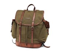 DRAKENSBERG Backpack - Classic Hiking and Leisure Pack in Retro Vintage Design, Handmade Durable, Olive Green-L, Leisure backpack