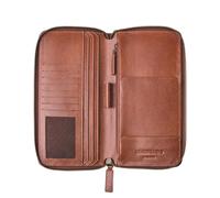DRAKENSBERG Travel Wallet 'Travis' - Old World Design Purse for Travel documents, sustainably Handmade Passport-Organizer in Vintage Design, All-Leather, Vintage-Brown, DR00164